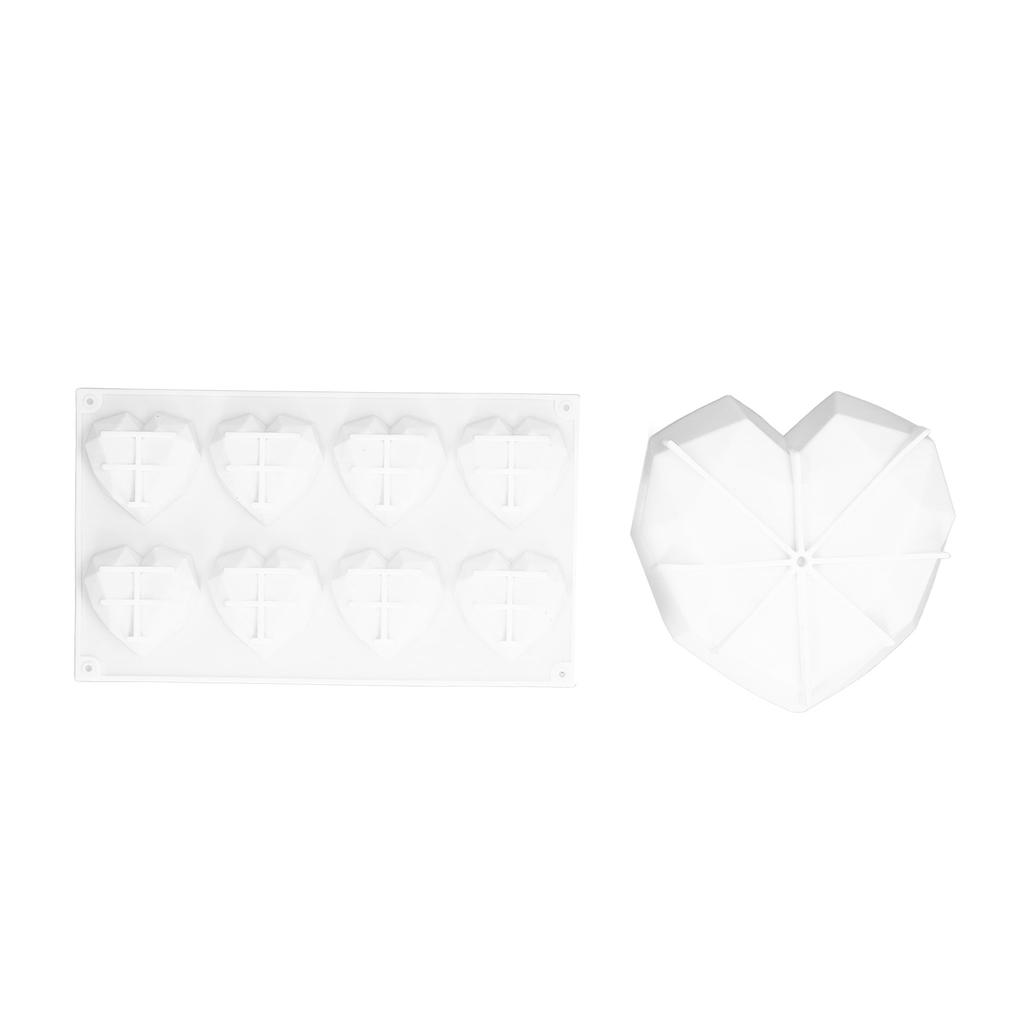 2 Piece Set Heart Mold Food Grade Silicone DIY Production Silicone Baking Mold for Baking Chocolate Fondant Wedding