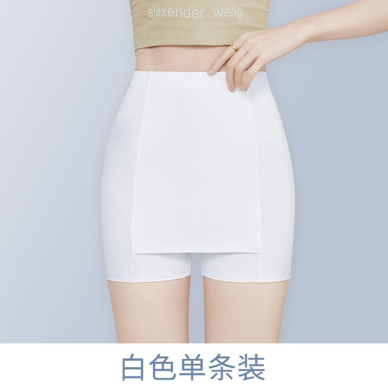 Women Double-Layer Anti-Chafing Safety Shorts Summer Thin Ice Silk Anti-Exposure Seamless 2-in-1 Underwear Shorts