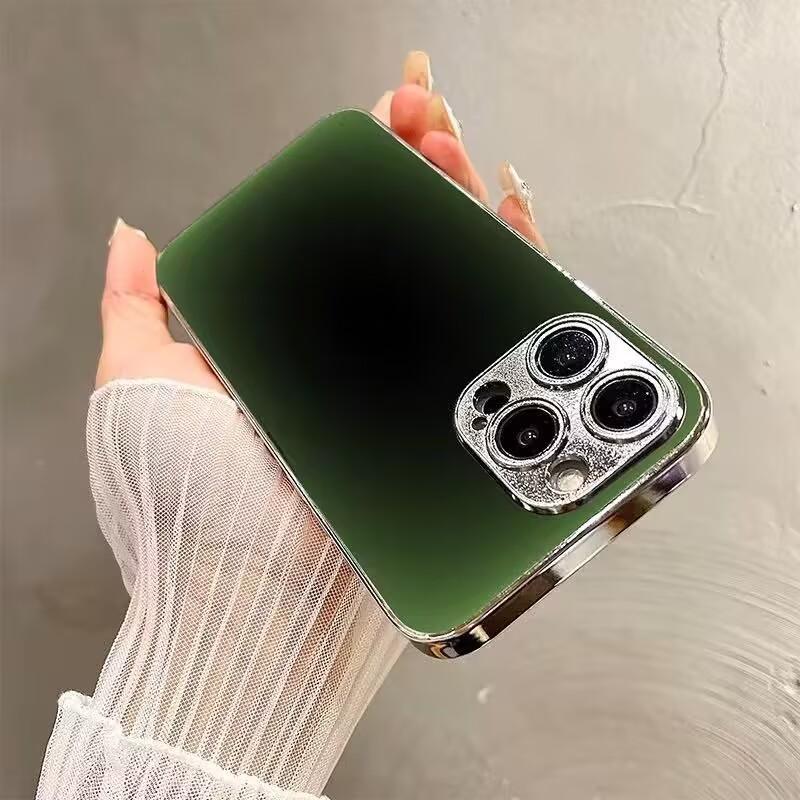 Stone Ink Phone Case  Luxury Glass Cover for iPhone 17 Air 16 15 14 13 12 Pro Max Plus Lens protection Hard shell
