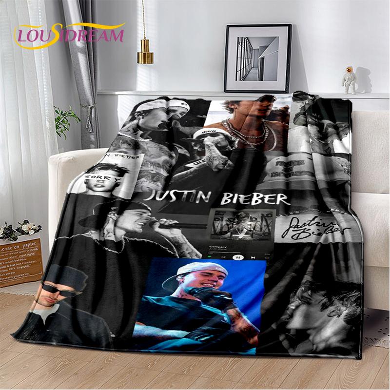 2025 New Style Justin Drew Bieber Singer JB Blanket,Soft Throw Blanket for Home Bedroom Bed Sofa Travel Picnic Cover Kid Gift