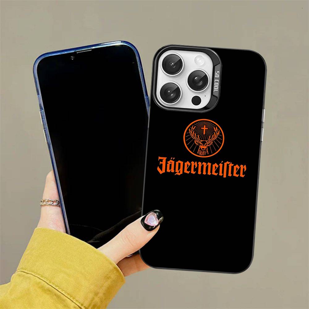 Heißes J-JaegermeisterS Handyhülle für IPhone 17 16 15 14 13 12 11 Pro Max Plus Farbe Silber Hülle