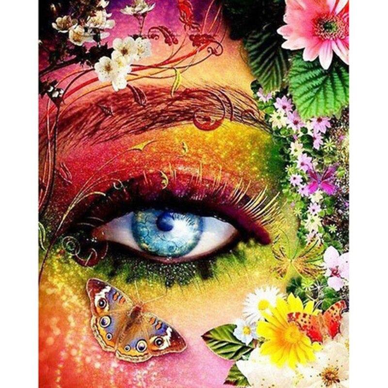 Eye DIY 5D Diamond Painting Full Round Drill Cartoon Diamond Embroidery Cross Stitch Mosaic Rhinestone Wall Art Home Decor