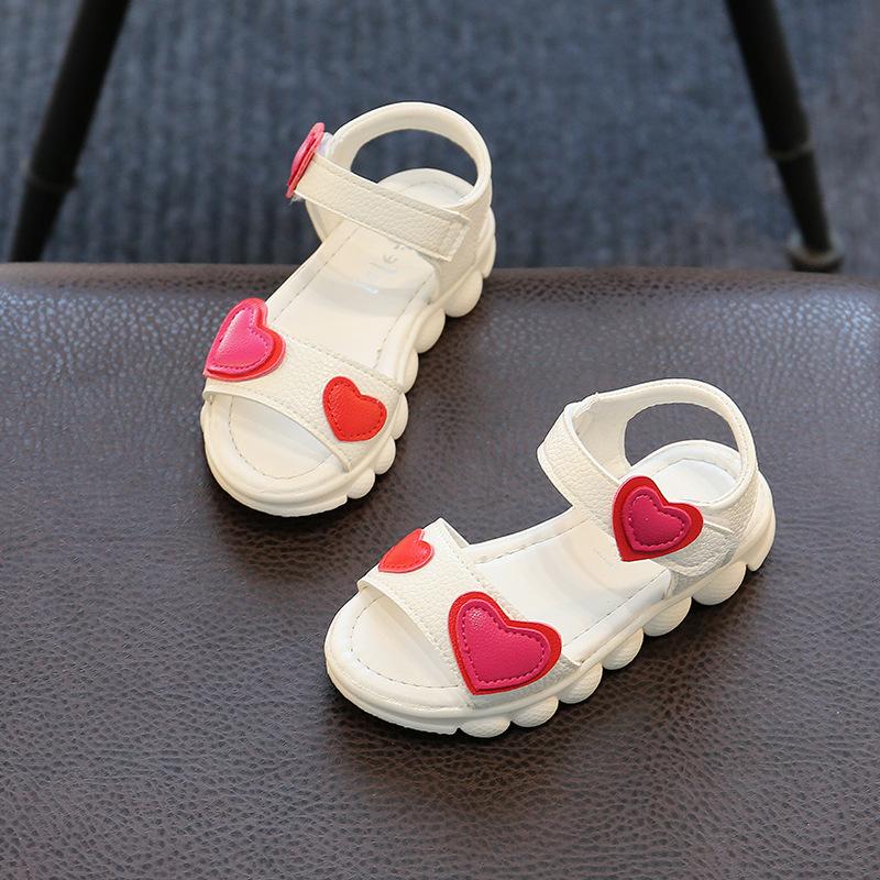 Sandalen Neue Kindersandalen für Mädchen Koreanische Mode Offene Zehenpartie Rutschfest Strandsandalen Lässig Bequem Weiche Sohle Kinderschuhe