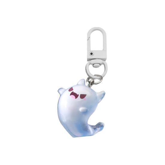 Glow in The Dark Ghost Keychain Set Small Resin Miniature Halloween Luminous Tiny Assorted Spooky Figurine