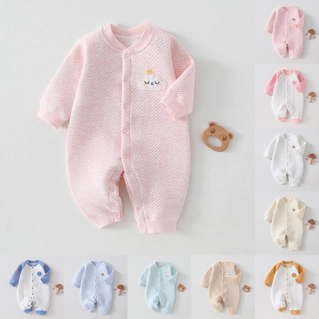 Baby Winter Snowsuit With Three Layer Cotton Insulation For Newborns And Toddlers