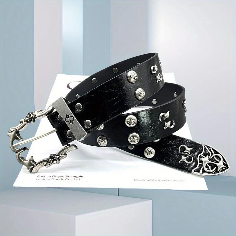 New Brand Design High Quality Luxury Belt for Men and Women Black PU Leather Belt Jeans Punk Tight Corset Belt