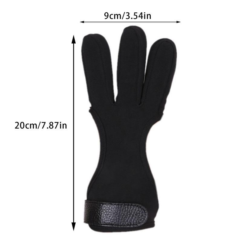 

Three Finger Gloves Guard Tab Hunting Recurve Bow And Arrow Gear Different Size Leather Hand Protector Accessories