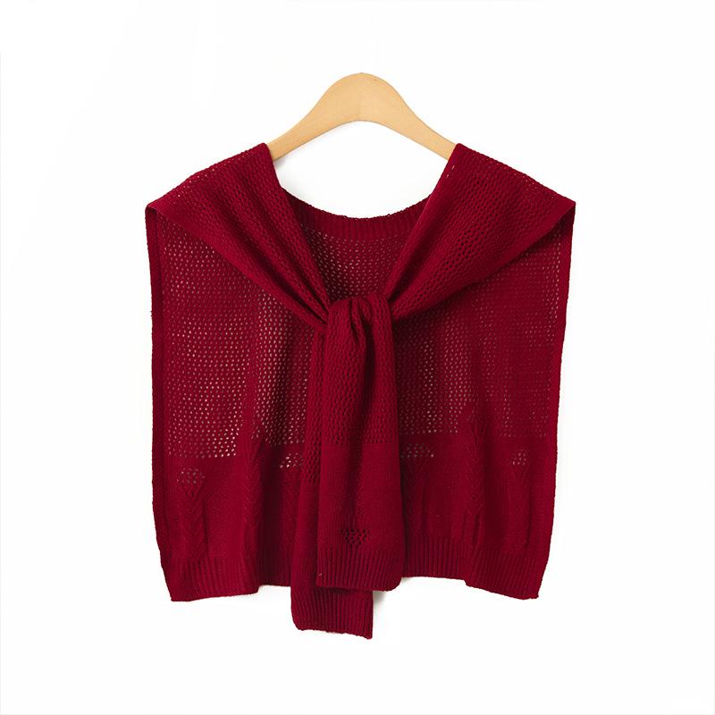 Korean Style Lightweight Knit Bolero Shawl for Women - Versatile Shoulder Cover for Spring, Summer, and Autumn