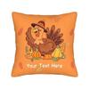 Personalized Turkey Pillowcase Customization Name _ Text Thanksgiving Pillowcase, Cute Turkey and Pumpkin Design, Rural Farmhous