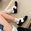 2025 New Maillard Color Matching Retro Ballet Training Shoes Soft Sole Niche Casual Lace-up Sports Women's Shoes