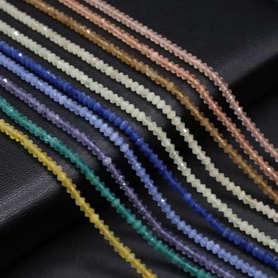 Natural Stone Beads Faceted Beads Abacus-Shaped Beads 2x3 MM Charms For Jewelry Making DIY Necklace Bracelet Earrings Accessory