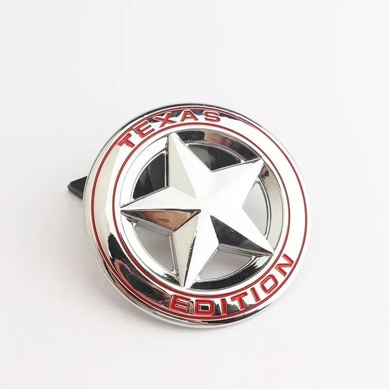 3D Metal TEXAS EDITION Shield Pentagram Star Side Fender Door Emblem Badge Car Stickers For JEEP Wrangler Liberty Grand Cherokee uy1