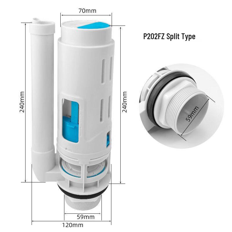 

Double Button Toilet Drain Valve