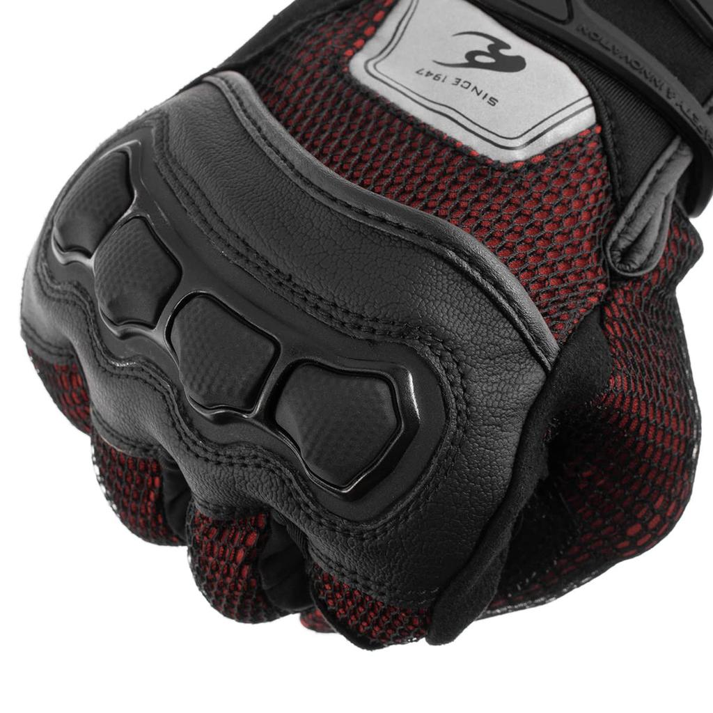 KOMINE Protective 3D Mesh Gloves for Motorcycles 3D Black Camo Red L GK-2153