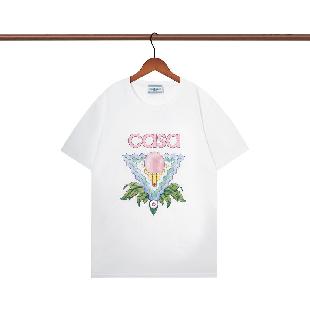 Casablanca 23 Frühling und Sommer Neuheit Fantasie Tor Sternenhimmel Schloss Casa Buchstaben Logo Kurzarm Partner T-Shirt