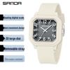 Sanda Colorful Minimalist Student Quartz Watch with 3D Scale and Waterproof Design