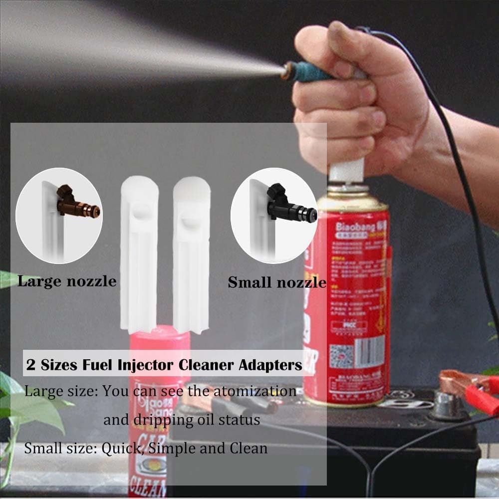 Universal Fuel Injector Tester and Cleaner Tool, DIY Cleaning Tool Kit for PWM, Adjustable Pulse Width Freq & Count, Two Injectors Test