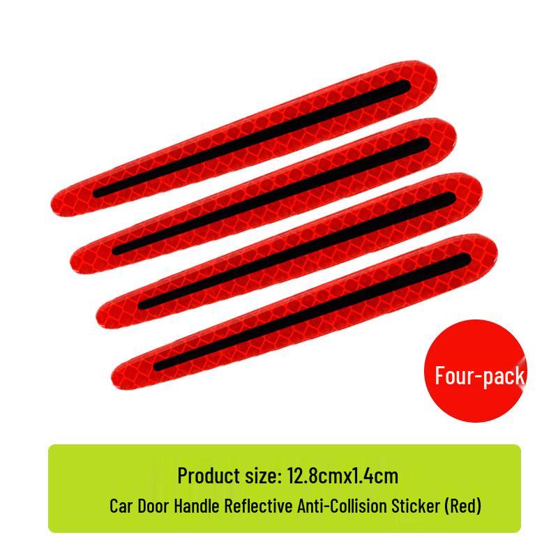 Car Door Anti-Collision Carbon Fiber Texture Reflective Protection Sticker