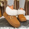 Snow Boots Fur Integrated Winter New Short Tube Piled Thickened Lazy Cotton Boots