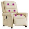 Electric Massage Chair Cream Fabric