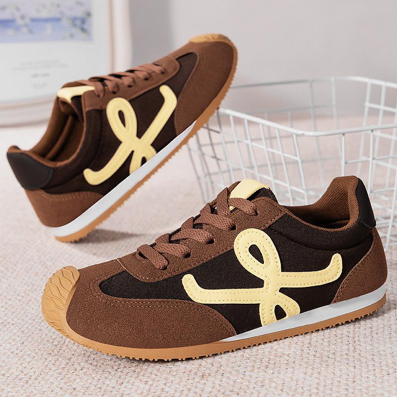 Shoes Women's Summer New Breathable Sneakers Yellow Soft-soled Retro Forrest Gump Shoes Fashionable Versatile German Training Shoes