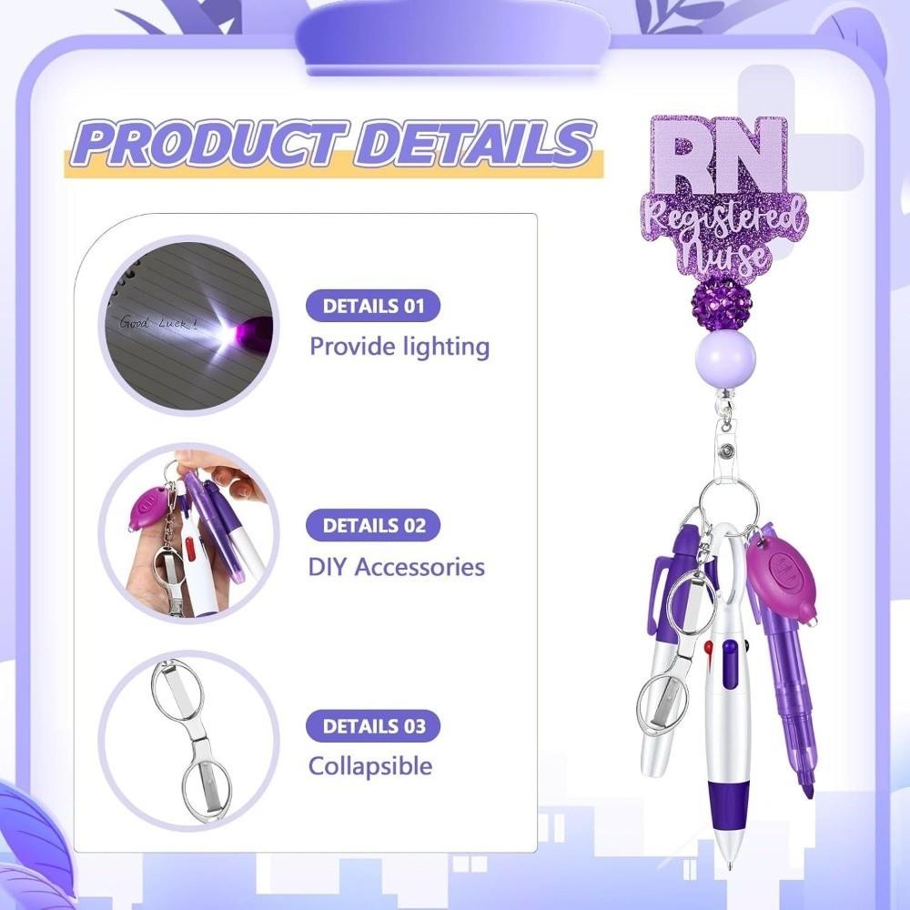 Lanyard Keychain Nurse Pen Pack Retractable Nurse Badge Clip New Nurse Badge Set Gift