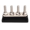 4 Post Power Distribution Block 3 8inch M10 Studs Battery Bus Bar with Cover DC12V to 48V 300A for Cars Boats RVs Black