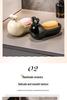 Creative Snail Ceramic Soap Dish with Water Filter for Bathroom