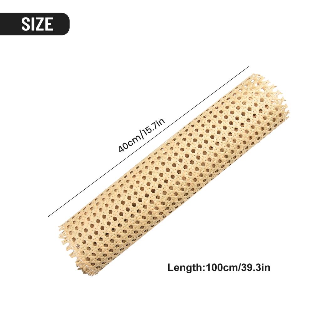 Rattan Mesh Roll Sheet Webbing for Chair Caning and Furniture DIY Projects Available in Several Sizes for Tailored Applications