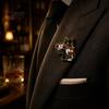 Red Wine Cat Brooch Cartoon Brooch, Enamel Kitten Lapel Hat Accessory Pin, Jackets Backpacks Clothes Decorative for Women Men Pin