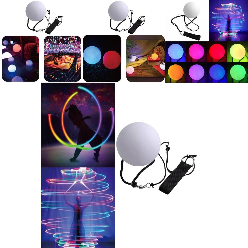 Colorful Led Glow Whirl Ball Ideal For Fitness Fun Interactive Toy For All Ages