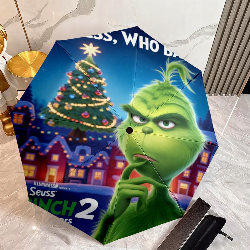 Christmas Comedy How the Grinch Stole Christmas Umbrella home essential wrought iron eight legged multifunctional travel camping essential umbrella 11