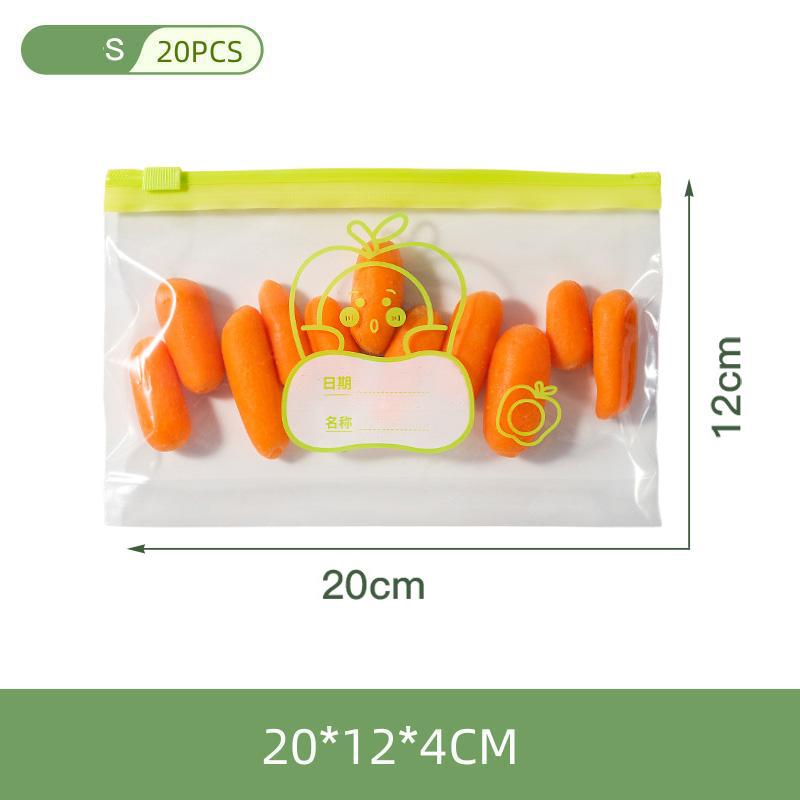 Reusable Zip Lock Bag Food Grade Transparent Storage Bag Refrigerator Fresh-keeping Bag Food Sealed Fruit Food Freezing Special