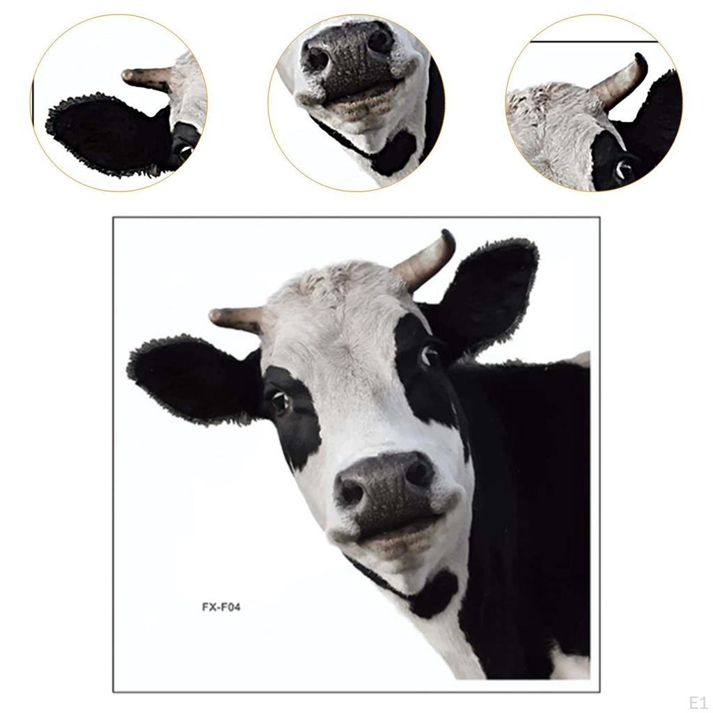 Wandaufkleber Dekor Lustige Kuh Glas Fenster Tapete für Schrank Kinderzimmer