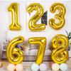 Globo de Número de Lámina de Aluminio Amplia Aplicación Seguro y Duradero Números 0-9 Globos de Lámina