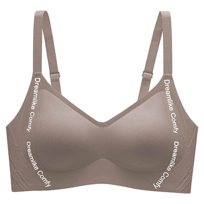 Traceless underwear women's big breasts show small soft support, pull and gather, close secondary breasts, anti-sagging large size mm bra cover