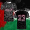 Palestina Voetbalshirt T-shirts Volwassenen & Kinderen Nieuw Zomer Digitaal Print Voetbal Uniformen Casual Sport Palestijnse Vlag Sportschool Tops