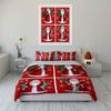 Santa Claus Christmas Set Bedding Duvet Cover Set Duvet Cover Pillowcases  (1*Duvet Cover 2*Pillowcases, Without Duvet Insert)