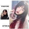 Long Straight Gradual Wig American Style Women's V-Shaped Ombre Synthetic Hair Extensions with Adjustable Clip-On