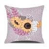 Watercolor Animals Cushion Cover 45X45Cm Cartoon Animals Portrait Printed Throw Pillow Cover Home Decorative Pillowcase For Sofa