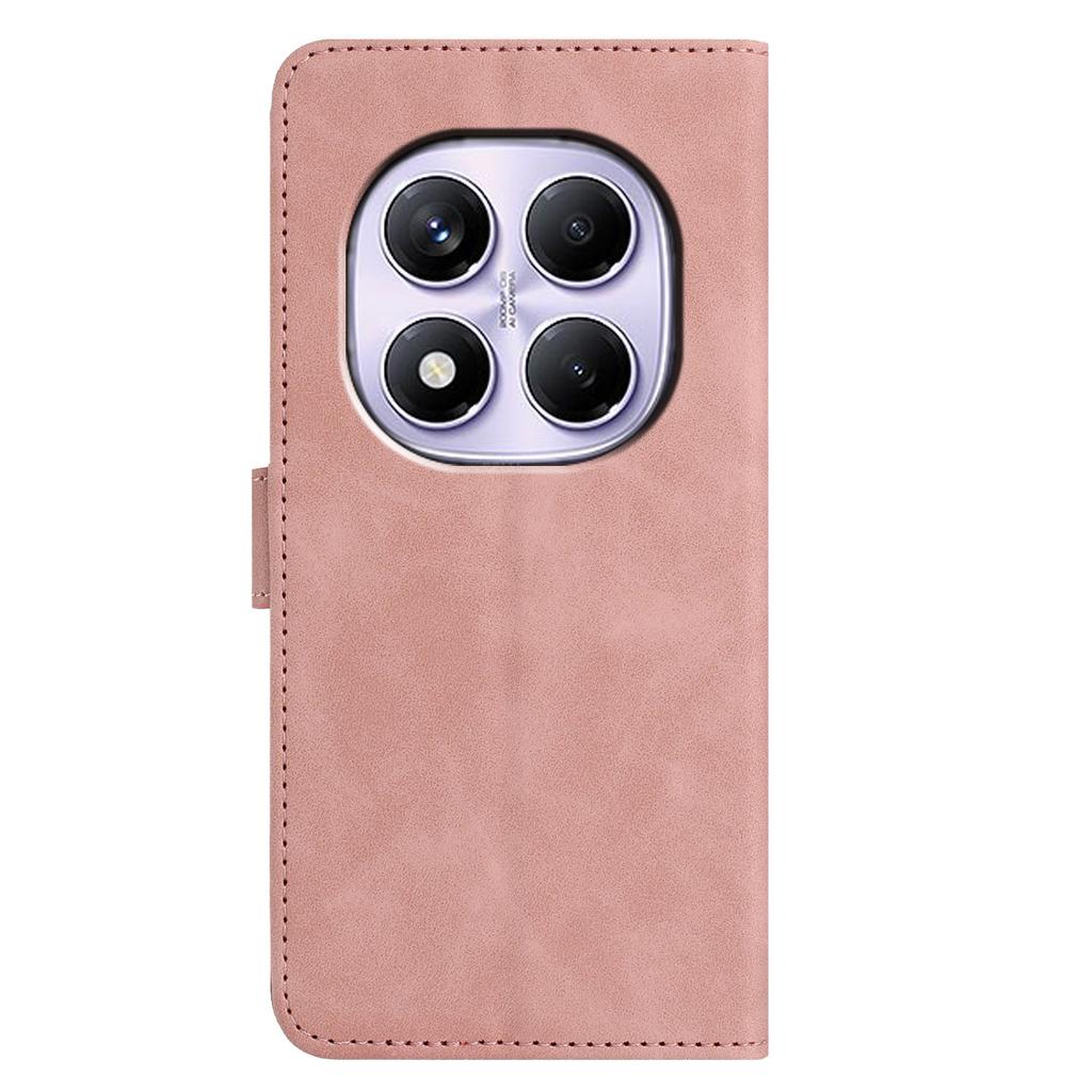 כיסוי עור PU עבור Xiaomi Redmi Note 14 Pro+ 5G/Note 14 Pro 5G/Poco X7 5G ארנק עם מעמד מוטבע פרפר פרח כיסוי טלפון