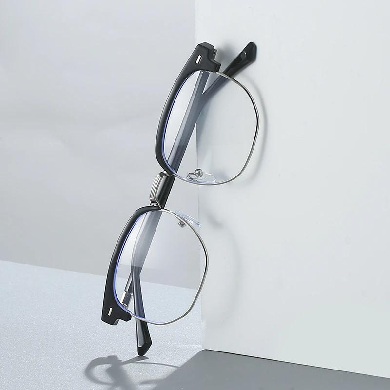 Eyebrow Frame Student Myopia Glasses Finished Women Men Half Frame Square Short-sight Eyewear Prescription 0 -0.5 -0.75 To -6.0