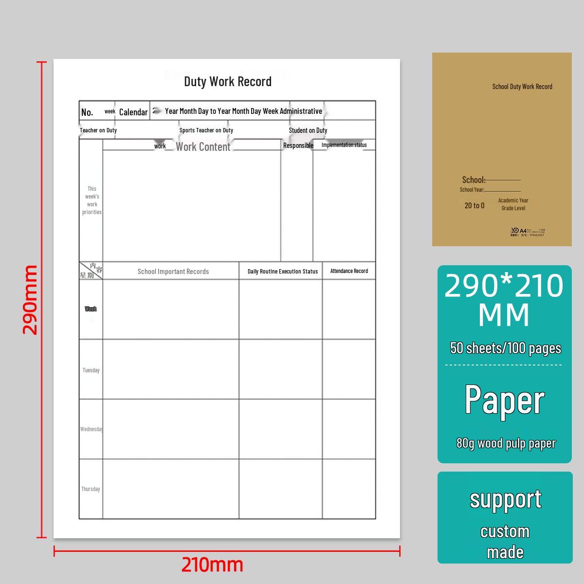 Kindergarten School Bus Safety & Inspection Log Book 100 pages