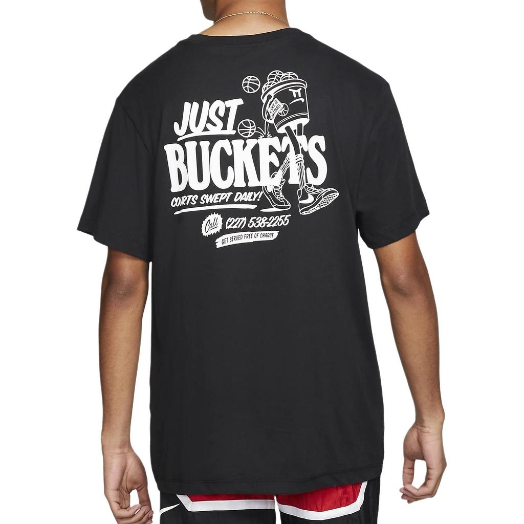 Nike Back Basketball Graffiti Printing Short Sleeve Black Men's CD0959-010