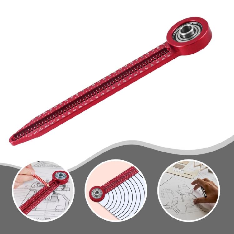 Scriber Carpentry Aluminum Drawing Ruler Woodworking Round Marking Gauge Tool Drawing Ruler