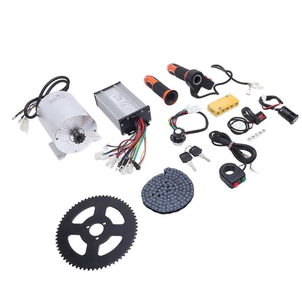 Electric Brushless Direct Current Motor Kit 48V 1000W with Controller Throttle Scooter Motorcycle Conversion Parts