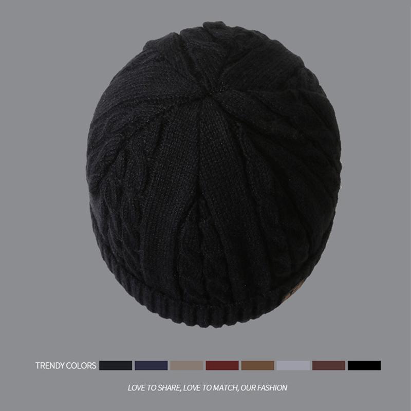 Wintermütze Samt Dicke Herren Strickmütze Warme Mütze Outdoor Ärmelkappe Skullies Beanies Ski Slouchy Cap