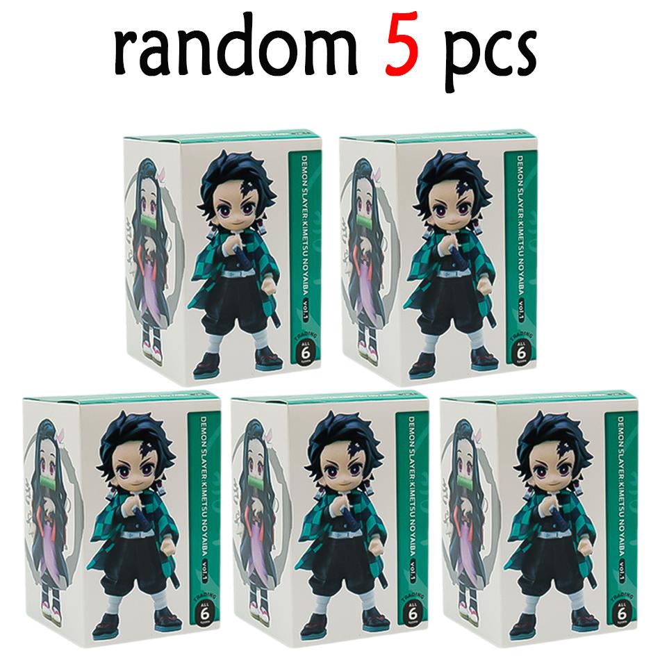Demon Slayer Tanjiro Kamado Nezuko Anime Cartoon Figur Blind Box Modell Desktop Dekoration Feiertags-/Geburtstagsgeschenke