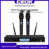 UHF Adjustable Frequency Dynamic Wireless Microphone with LCD Screen for Entertainment Performance