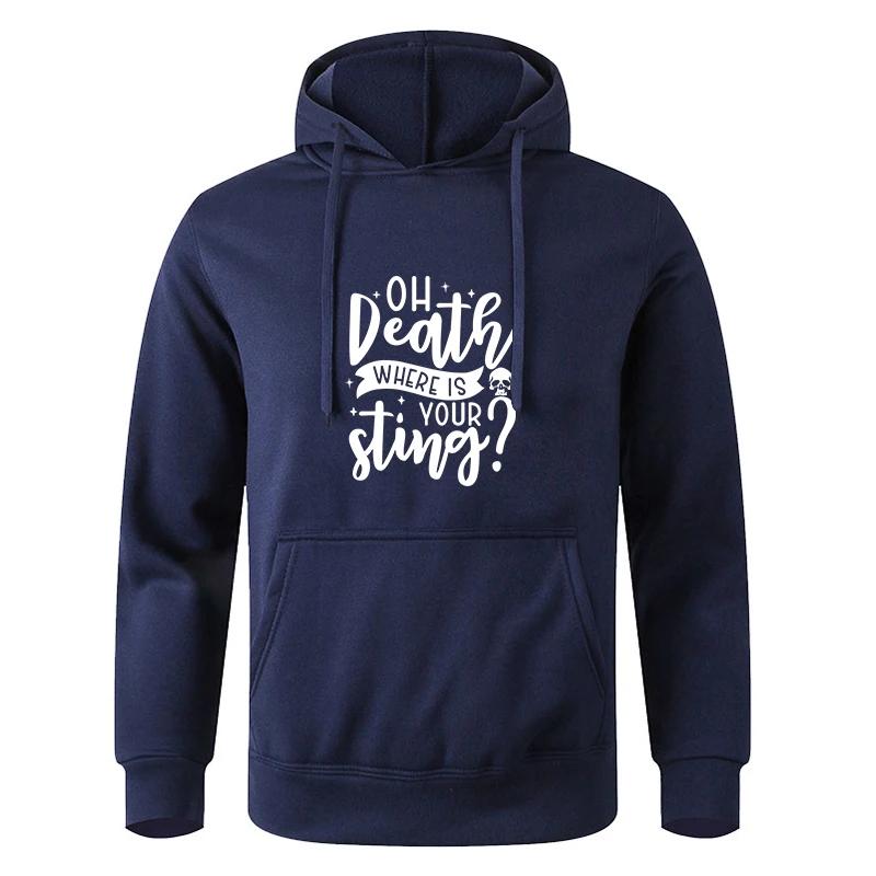 Autumn Fleece Pocket Loose Hooded Long - Sleeve Drawstring Printed Korean Fashion Sweatshirt with Drawstring Pocket Hoodie